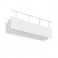 Plafonds suspendus horizontaux, panneaux acoustiques décoratifs suspendus verticalement, panneaux acoustiques longs, panneaux de plafond linéaires