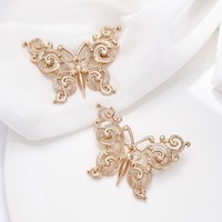 Broche papillon ajourée vintage de style palais, haut de gamme et de luxe, accessoire pour manteau, épingle de corsage
