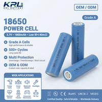 Batterie rechargeable Li-Ion haute capacité 18650 2000mAh 3.7V certifiée CE, durée de vie de 500 cycles pour ordinateur portable, Baterias De Litio 18650