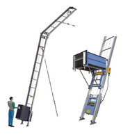 Monte-charge électrique pour panneaux solaires en alliage d'aluminium, élévateur à seau, palan de levage pour toiture de bâtiment, capacité de 250 kg