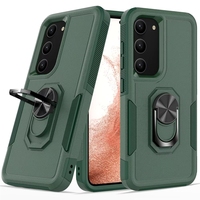 Casing Aksesoris Ponsel Plastik PC dan TPU Warna-warni dengan Ring untuk S23 Plus