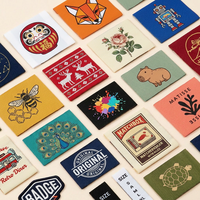 Étiquettes principales de luxe personnalisées pour vêtements, en tissu tissé haute densité, avec logo de marque, en damassé