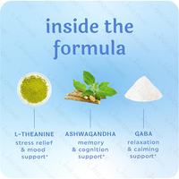 Gummies apaisantes pour le sommeil 5-en-1 : L-Théanine, Ashwagandha, GABA, Camomille, Mélisse