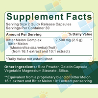 Capsules d'extrait de melon amer Prix de gros Marque privée Melon amer Baumier Poire Extrait de poudre Capsules de melon amer
