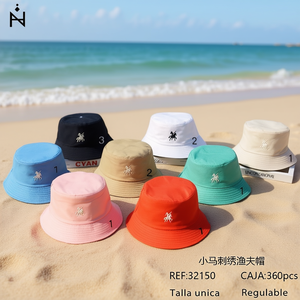 Cappello da pescatore ricamato con pony, taglia unica regolabile - Product Image 3