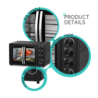 Oven Listrik 35L 1600W dengan Desain Pintu Ganda dan Timer 1-60 menit untuk Memanggang Bersama Keluarga