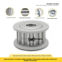 Polea de distribución de aluminio SONGHU OEM S8M de 40 dientes SH-HTPA40S8M250-A-P20, diámetro interior de 20-65 mm, diámetro del paso de 100,49 mm