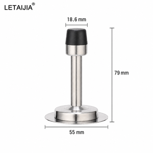<strong>Long</strong> Reach <strong>Door</strong> <strong>Stopper</strong> with Tapered Rubber Buffer Metal Collar and Stable Circular Mount Streamlined Metal Body <strong>Door</strong> Hardware - Product Image 3