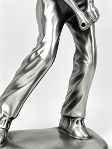 Trophée en métal personnalisé, statue de golfeur en argent étain, sculpture de corps entier, récompense pour champion sportif - Product Image 4