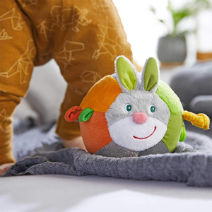 Sonajero de alta calidad para bebés, pelota de agarre suave de felpa, juguete educativo sensorial, pelota para tiempo boca abajo, para edades de 6 meses en adelante - Product Image 3