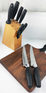 Ensemble <span class=keywords><strong>de</strong></span> couteaux <span class=keywords><strong>de</strong></span> <span class=keywords><strong>cuisine</strong></span> professionnels <span class=keywords><strong>de</strong></span> qualité supérieure avec bloc en bois, ensemble <span class=keywords><strong>de</strong></span> couteaux en acier inoxydable - Product Image 4