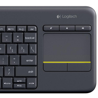 Teclado Inalámbrico Logitech K400 Plus con Panel Táctil 2 en 1, Teclas Silenciosas, Control Multimedia, Teclado HTPC para Smart TV, PC, Laptop