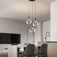 Suspension LED en verre moderne et minimaliste, installation facile pour restaurants, hôtels, chambres, escaliers, comptoirs de bar