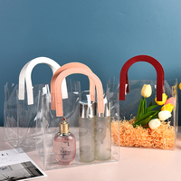 Sac à main transparent en plastique PVC dans un paquet de cadeau de mariage Instagram Party Candy Portable Bag Fashion Jelly Case avec poignée ronde