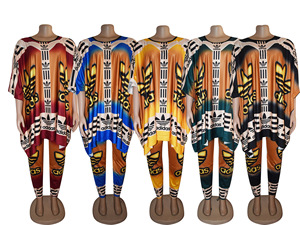 Thời trang phi căng cộng với kích thước in ấn hai-mảnh-Set áo Bộ - Product Image 6