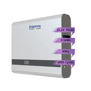 Zwayn a parete di energia elettrica a parete batteria 10Kwh batteria di accumulo di energia LiFePO4 batteria al litio casa sistema di accumulo di energia