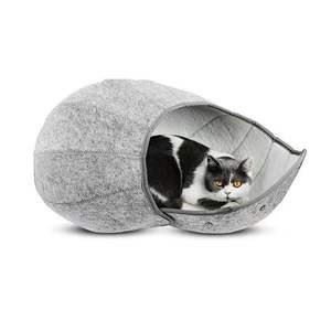 Cojín semicerrado de felpa suave interactivo de estilo moderno al por mayor, cama cueva plegable para gatos, túnel, gato, juguete para mascotas para gatos de interior - Product Image 2