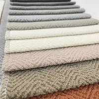 Tissu d'ameublement en bouclette à chevrons pour canapé, chaise, coussin et décoration de meubles modernes
