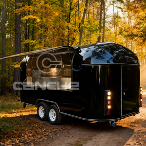 Carritos de Comida Rápida Americanos Populares para Exteriores 2025, Remolque de Comida con Crepas, Cocina Móvil para Snacks Totalmente Equipada - Product Image 1