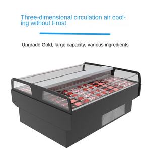 Présentoir horizontal double face pour congélateur de fruits et légumes Rideau d'air ouvert de type îlot central pour équipement réfrigéré - Product Image 5