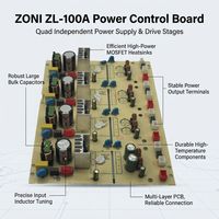 Carte de contrôle d'alimentation quad-zone ZONI ZL-100A certifiée ISO9001/CE/RoHS, carte PCB modulaire FR4 pour amplificateur DIY CN