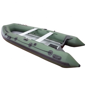 12ft 5 Người Nhôm Tầng Hypalon/PVC Inflatable Thuyền Đánh Cá - Product Image 5