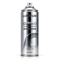 Peinture en aérosol effet chrome miroir LONTUM pour jantes chromées