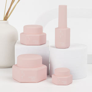 Altıgen 5g 15g 30g jel lehçe kavanoz boş Uv jel fırça ile kapaklı kavanoz oje şişesi OEM/ODM özel jel tırnak konteyner - Product Image 5