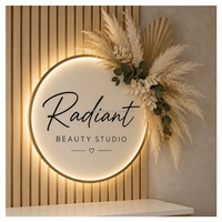 Enseigne murale LED 3D personnalisée en acrylique pour la publicité et la décoration des magasins et hôpitaux avec éclairage