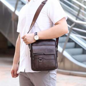 Factory Wholesale Men's PU Leather Shoulder <b>Bag</b> Casual Retro Handbag Briefcase Backpack Cross-border Foreign Trade Summer 2022 - Product Image 2