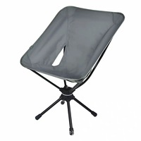 Chaise de camping pivotante en acier inoxydable et alliage d'aluminium, siège large rotatif à 360 degrés, chaise pliante pour jardin