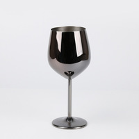 Copa de Vino de Acero Inoxidable 304 de Pared Simple, Irrompible, para Fiestas al Aire Libre, Bodas, de Lujo, con Logotipo Personalizado