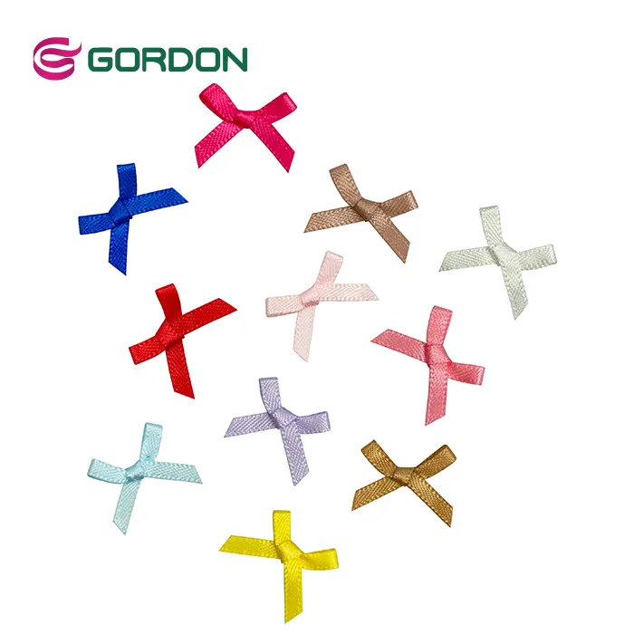 Gordon Ribbon 3mm Double Face Satin Ribbon X Bow Lingerie usa Mini fiocco in raso per la decorazione della biancheria intima