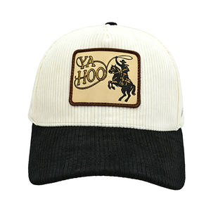 Casquette de baseball unisexe Premium DSX 5 panneaux bicolore en velours côtelé avec patch brodé personnalisé et boucle simple, style urbain vintage hip-hop - Product Image 6