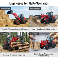 TL3000 Telescopic Wheel Loader 3.0 Ton 4x4 Diesel Telehandler Forklift with CE Certificate Customizable Color & Engine