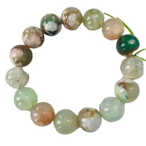 Wholesale Natural TOP Quality Sakura agate bracelet crystal streath cherry agate bracelet Healing Quartz For Gift