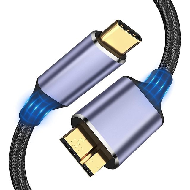 Best Selling USB C3.1 to Micro USB Hard Drive Cables 5Gbps Compatible with MacBook Pro IPad/Tablet Samsung Galaxy S24
