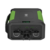 Centrale électrique portable 307WH avec charge sans fil, allume-cigare, double USB, sortie cc réglable 12-24V et prise en charge de l'entrée solaire