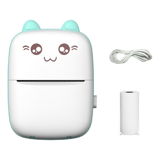 Factory C9 Mini Portable Thermal Mobile Printer Stickers Label Photo Wireless Printer with One Roll  Printing Paper