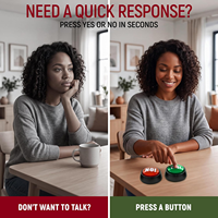 Boutons Sonores Personnalisables pour Bureau : Oui/Non, Boutons Parlants Amusants, Anti-Stress, Sonnerie, Boîte à Musique – Idéal pour Cadeau Farfelu