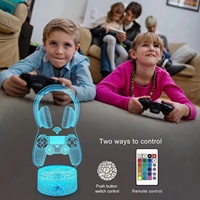 Casque de jeu 3D veilleuse LED maison 7 couleurs lampe pour enfants cadeau