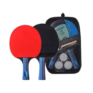 Customized mesh bag 2 ping-pong paddles 3 table tennis balls set OEM wholesale T.T. kits set table top tennis set