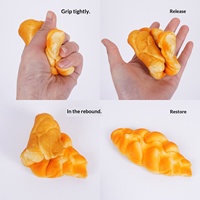 Jouet Squishy en PU à Rebond Lent, Modèle de Pain Alimentaire Simulé, Style Identique à Xiaohongshu, Brioche Ananas et Pain Chenille, pour 14 ans et plus