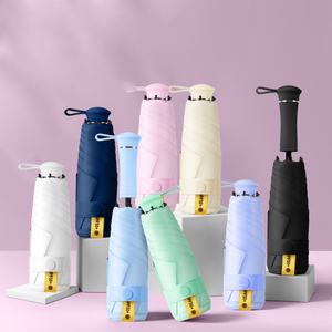 Xách tay đôi xương rồng Telescopic xử lý 5-Fold viên nang nhỏ màu đen Keo kem chống nắng ô - Product Image 1