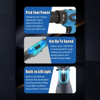 Perceuse à percussion sans fil rechargeable tout-en-un pour l'approvisionnement en gros OEM, vitesse variable pour travaux de bricolage et de construction