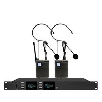 Système de microphone sans fil portable, micro-cravate et micro-casque pour le chant, les présentations et les spectacles sur scène