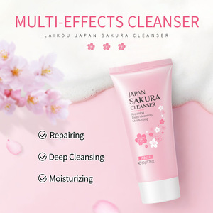 LAIKOU, limpiador <span class=keywords><strong>facial</strong></span> japonés Sakura, hidrata la piel, limpia los poros e hidrata el limpiador para el cuidado de la piel - Product Image 2