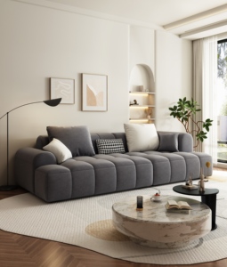 Ensemble de canapés <span class=keywords><strong>Chesterfield</strong></span> modernes Mufang à trois places - Canapé en tissu <span class=keywords><strong>couleur</strong></span> crème pour hôtel et salon - Product Image 1