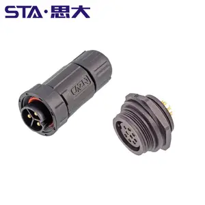Heavy Current 10A 20A CB Series 2 3 4 5 6 7 8 10 12 14 18 Pin Lock Bayonet Mating Front Panel Mount Power Waterproof Connector