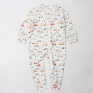 Combinaison <span class=keywords><strong>longue</strong></span> en bambou LionBear avec fermeture éclair, barboteuse à manches longues pour bébés garçons et filles, adaptée au printemps et à l'été - Product Image 3